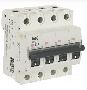 ARMAT Авт. выкл. M10N 4P C 4А IEK