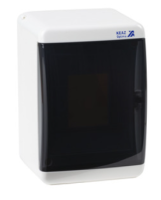 Корпус пластиковый OptiBox P-UNK-1-04-IP41 ( дверь прозрачная чёрная )