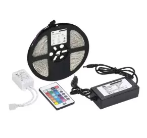 Комплект светодиодной подсветки "Сделай сам" (лента LED 5м LSR-5050RGB60-14,4-IP65-12В + драйвер + контроллер) IEK